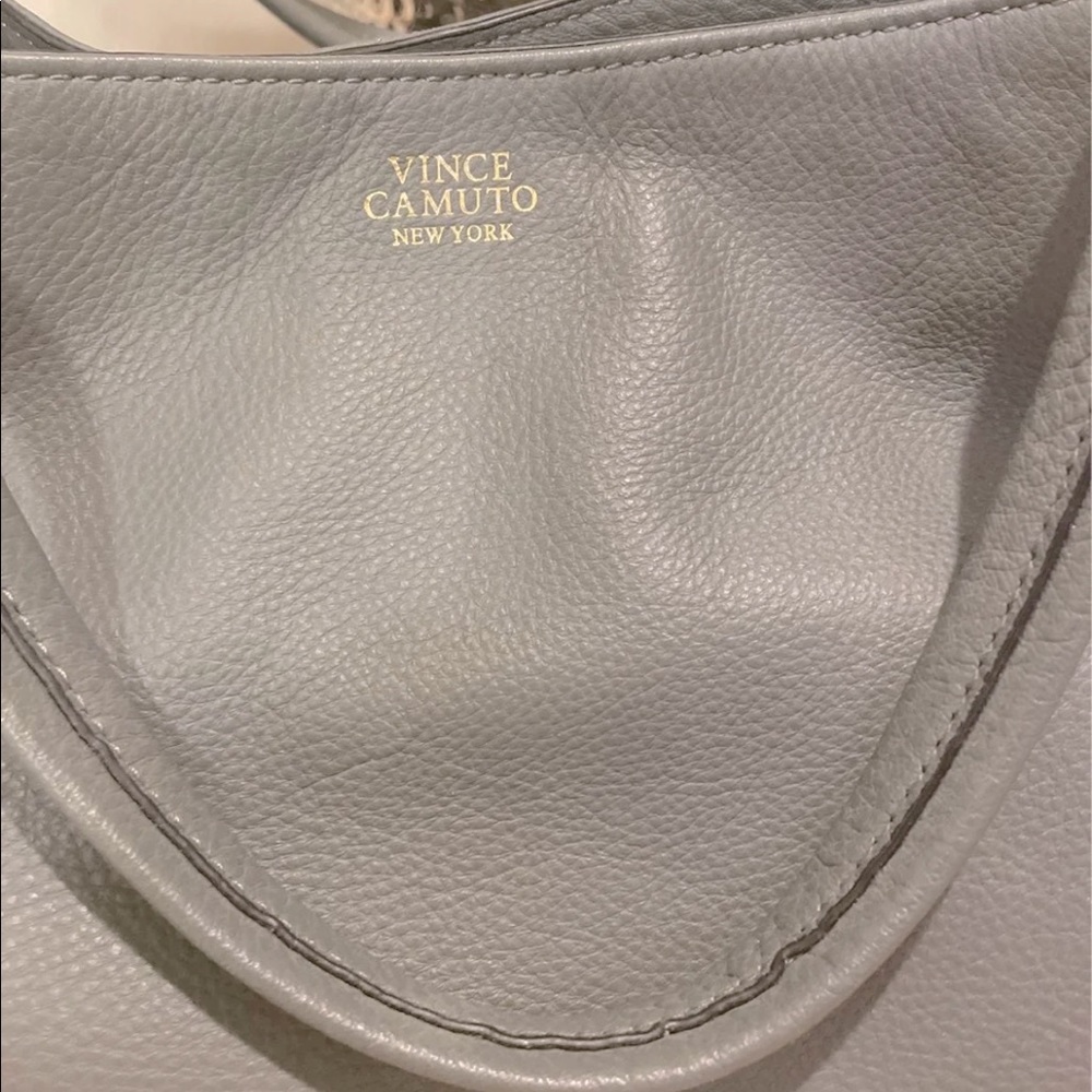 Gray with gold hardware Vince Camuto purse
